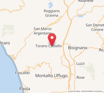 Map of Torano Castello, Calabria