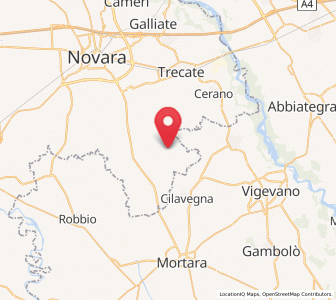 Map of Tornaco, Piedmont