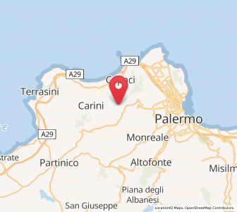 Map of Torretta, Sicily