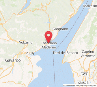 Map of Toscolano-Maderno, Lombardy