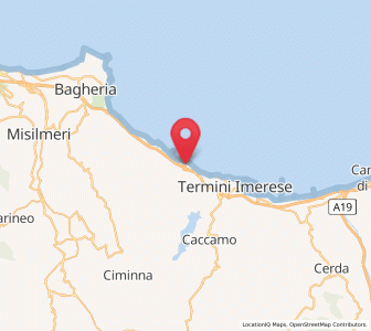 Map of Trabia, Sicily
