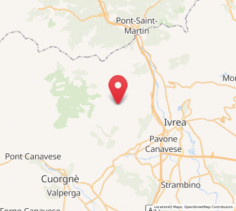 Map of Trausella, Piedmont