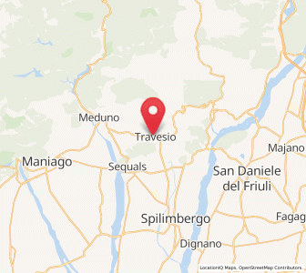 Map of Travesio, Friuli Venezia Giulia