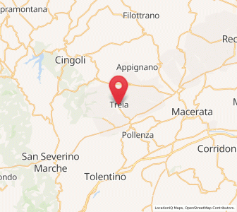Map of Treia, The Marches