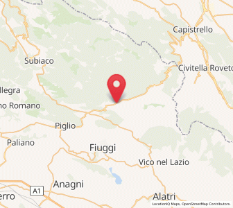 Map of Trevi nel Lazio, Lazio