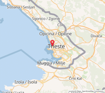 Map of Triest, Friuli Venezia Giulia