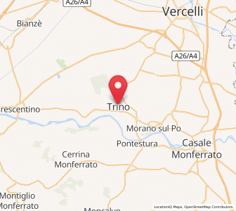 Map of Trino, Piedmont