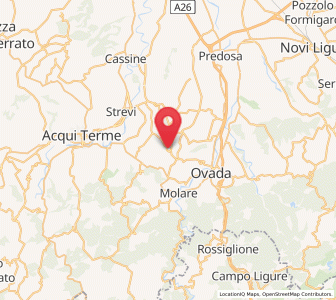 Map of Trisobbio, Piedmont