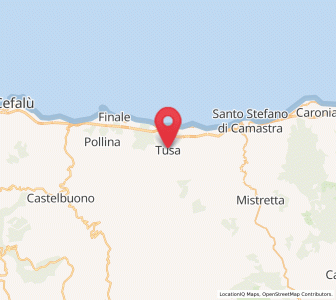Map of Tusa, Sicily