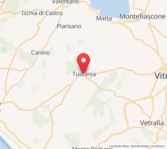 Map of Tuscania, Lazio