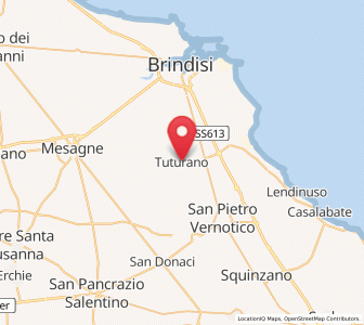 Map of Tuturano, Apulia