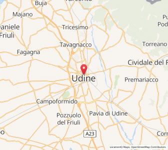 Map of Udine, Friuli Venezia Giulia