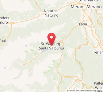 Map of Ulten, Trentino-Alto Adige