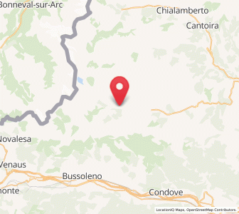Map of Usseglio, Piedmont