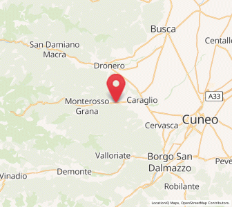 Map of Valgrana, Piedmont