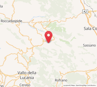 Map of Valle dell'Angelo, Campania