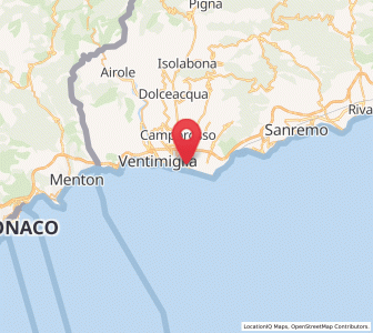 Map of Vallecrosia, Liguria