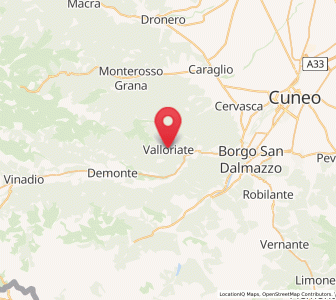 Map of Valloriate, Piedmont