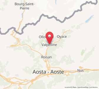 Map of Valpelline, Aosta Valley