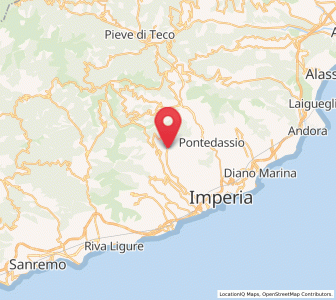 Map of Vasia, Liguria