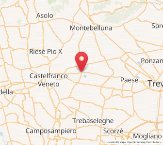Map of Vedelago, Veneto