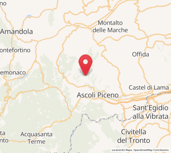 Map of Venagrande, The Marches