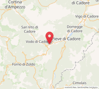 Map of Venas, Veneto