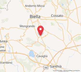 Map of Vergnasco, Piedmont