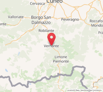 Map of Vernante, Piedmont