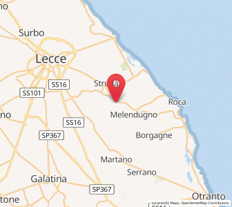 Map of Vernole, Apulia