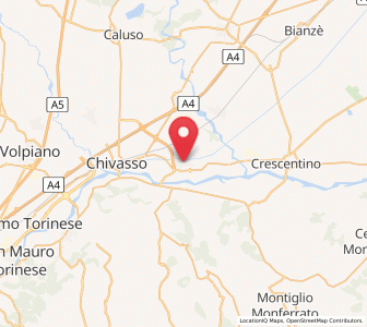 Map of Verolengo, Piedmont
