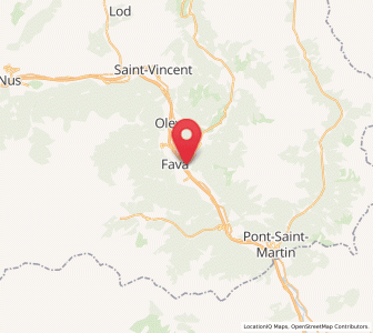 Map of Verrès, Aosta Valley