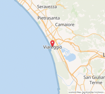 Map of Viareggio, Tuscany