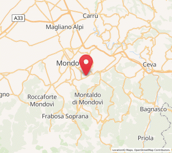 Map of Vicoforte, Piedmont
