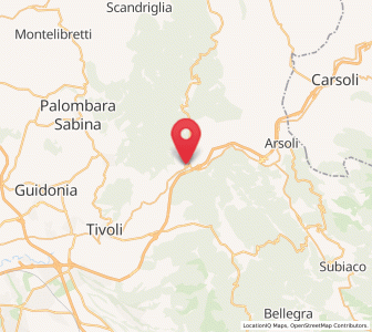 Map of Vicovaro, Lazio