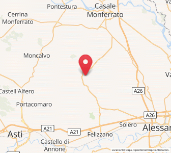 Map of Vignale Monferrato, Piedmont