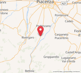 Map of Vigolzone, Emilia-Romagna