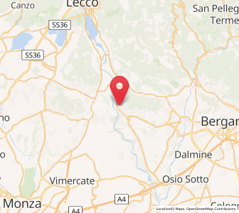 Map of Villa d'Adda, Lombardy