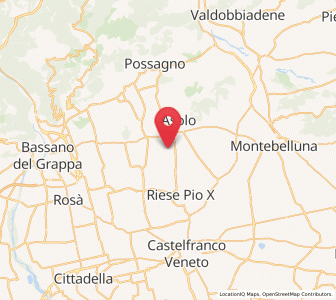 Map of Villa d'Asolo, Veneto