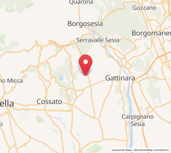 Map of Villa del Bosco, Piedmont