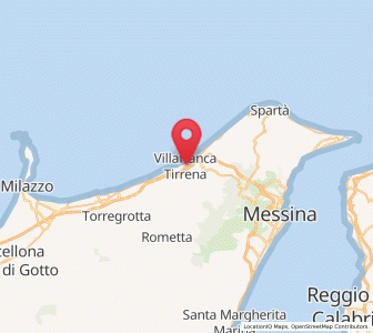 Map of Villafranca Tirrena, Sicily