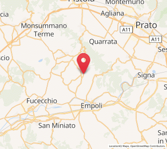 Map of Vinci, Tuscany