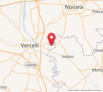 Map of Vinzaglio, Piedmont