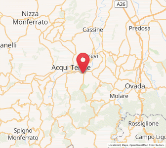 Map of Visone, Piedmont