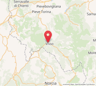 Map of Visso, The Marches