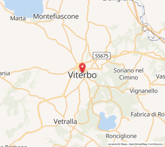 Map of Viterbo, Lazio