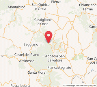 Map of Vivo d'Orcia, Tuscany