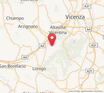 Map of Vo, Veneto