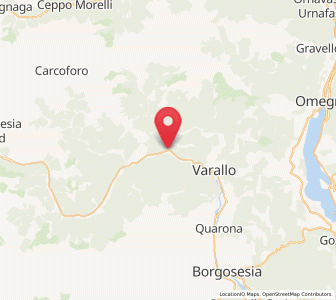 Map of Vocca, Piedmont