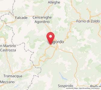 Map of Voltago Agordino, Veneto